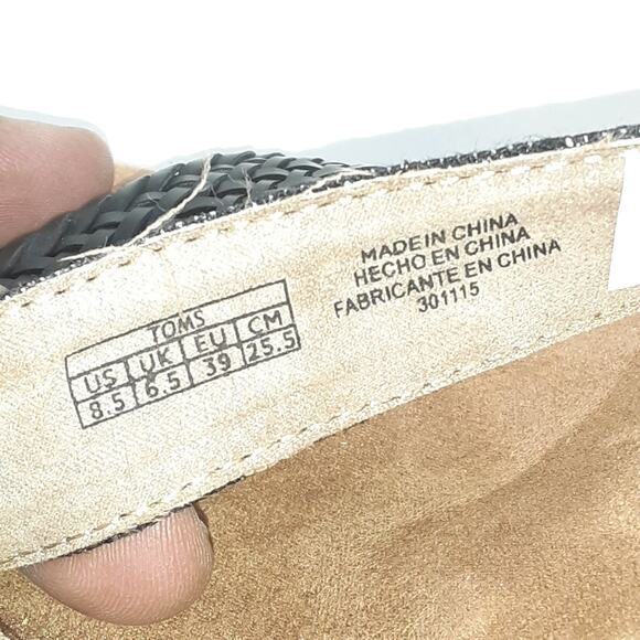 Toms Clarissa Wedge Sandals Size 8.5 - Picture 9 of 9